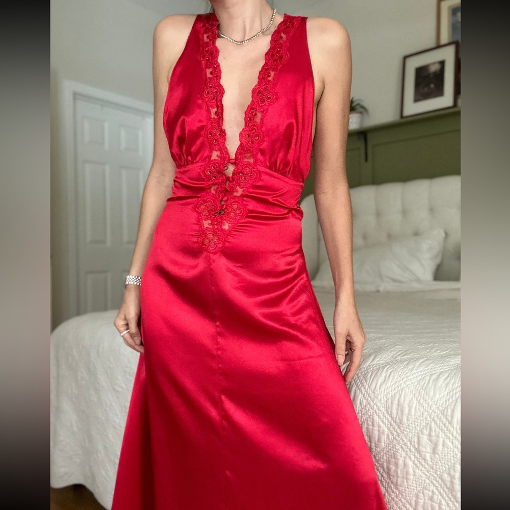 Victoria's Secret Red Lace Chemise